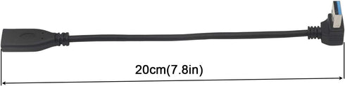 USB C Cable,USB Type C Female to USB 3.0 Male 90 Degree Adapter,5Gbps USB A 3.0 to USB Connector -2pcs for Laptop & Tablet & Mobile Phone by FENGQ...