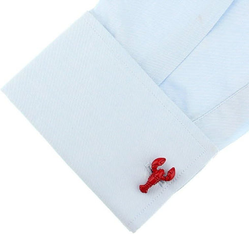 Red Lobster Maine Pair Cufflinks in a Presentation Gift Box & Polishing Cloth...
