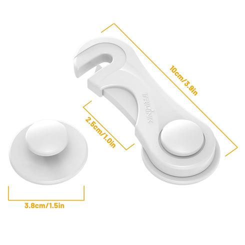 TRILINK Cabinet Locks for Babies 10 Pack, Baby Proofing Baby Safety Locks, Child Locks for Cabinets, Fridge Locks for Kids, Strong Adhesive No Dri...