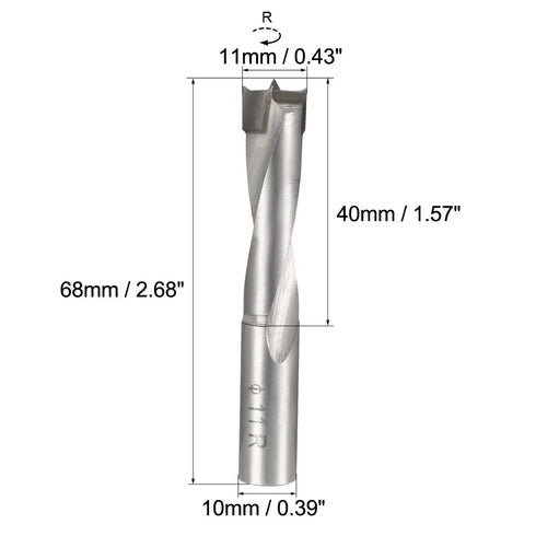 uxcell Brad Point Drill Bits for Wood 11mm x 68mm Right Turning Carbide for Woodworking Carpentry Drilling Tool...
