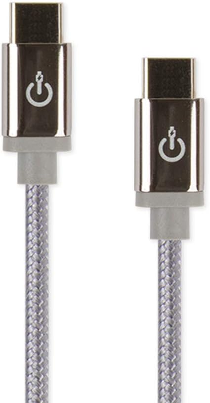 CableLinx Elite 8" USB-C to USB-C Charge & Sync Braided Cable for ChargeHub - Compatible with Samsung Galaxy S9/S8 Plus Note, Moto Z/Z2, LG V30/V2...