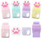 4Pcs Cat Paw Roller Erasers, Erasers for Kids, Colorful Eraser with Roller, Cute Cat Rubber, Kids Eraser with Shaving Roller Case for School Offic...