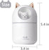 Small Humidifier Cute Portable Cool Mist Humidifier 300ML 7 Color Night Light USB Air Humidifier for Bedroom Office Desk Car Plants Travel (White)...