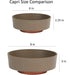 The HC Companies 6 Inch Round Capri Succulent Pot - Decorative Indoor Plastic Planter with Drainage, Artisan Taupe...