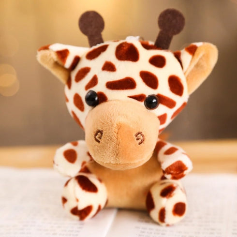 6 Pieces Jungle Stuffed Animal Forest Plush Lion Elephant Tiger Giraffe Plush Toy for Party Animal Themed (6zhidongwu)...