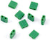 200Pcs Green Glass Seed Beads Tila Beads 2 Hole Flat Square Shaped Beads Loose Spacer Beads Waist Beads Kit for Crafts DIY Beading Summer Boho Jew...