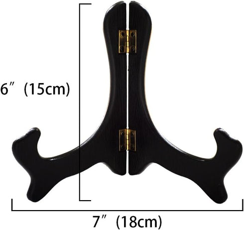Artliving Black 6 Inch Wood-like Easels Plate Stand Holder Display Stands -Set of 2...