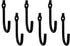 Hand Forged Metal Wall Hook Set of 6 Pcs Wrought Iron Handmade Wall Mounted Towel Hooks Rack Black Finish Wall Hooks by Living Ideas...