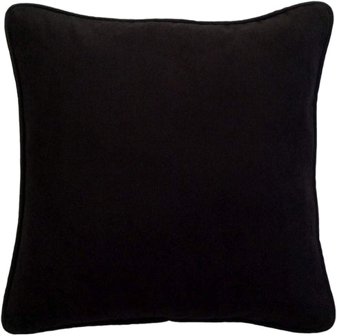 Satin Circle Lattice Black-Silver 16"x16" Pillow Cover Case Square Decorative Geometric Pattern Sham with Black Satin Piping for Home Decor, Sofa,...