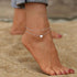 Tasiso Silver Plated Layered Initial Satellite Heart Anklet for Women Handmade Dainty Engraved Letter Beads Boho Ankle Bracelet Minimalist Beach J...