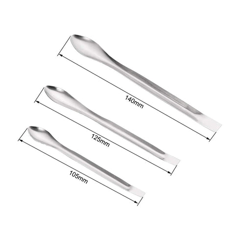 uxcell Micro Scoop Stainless Steel Reagent Sampling Lab Spoon Spatulas for Laboratory 3in1 9Pcs...