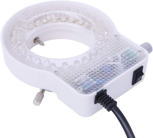 60LED Adjustable Brightness Microscope Ring Light Lamp Illuminator for Stereo Scope Microscope Supplier with Dimmer US Plug 110~240V...