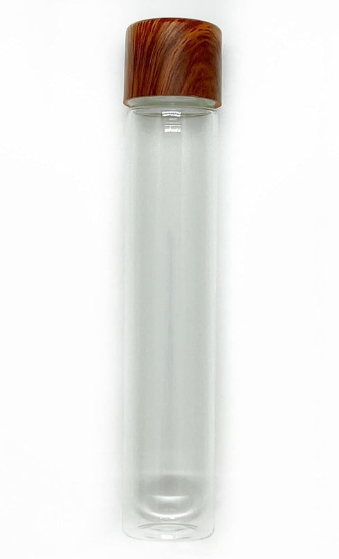 Glass Preroll Vials with Child Resistant Cap - 120mm Glass Tube (6, Mahogony)...