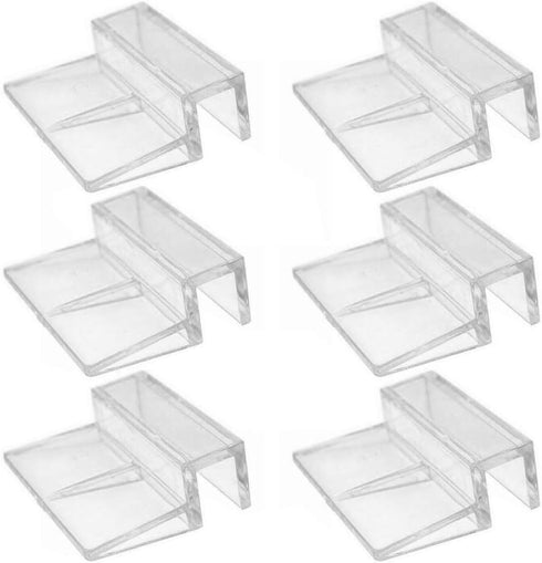 6 Pieces 8mm Acrylic Aquarium Cover Clip Aquarium Fish Tank Glass Cover Clip Support Holder Clear Universal Lid Clips for Rimless Aquariums...
