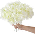 Auihiay 26 Pieces Hydrangea Artificial Flowers Silk Hydrangea Flowers Artificial Flowers Heads with Stems for Home Wedding Party Decorations (Ivor...
