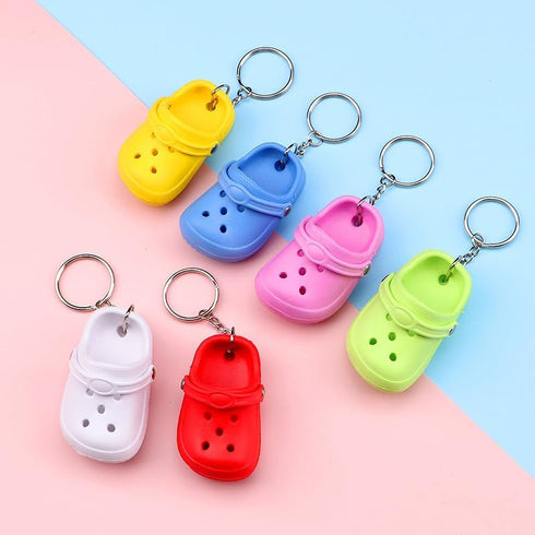 COLORFUL BLING Mini Charm Shoe KeyChain Women Cute shoe style Keychain - Girls boys cute key Creative birthday gift...