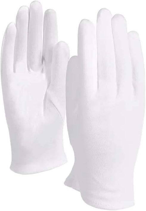 10Pairs White Cotton Gloves Large Size for Art handling Crafting Coin Jewelry Silver Inspection by LUCKY SLD...