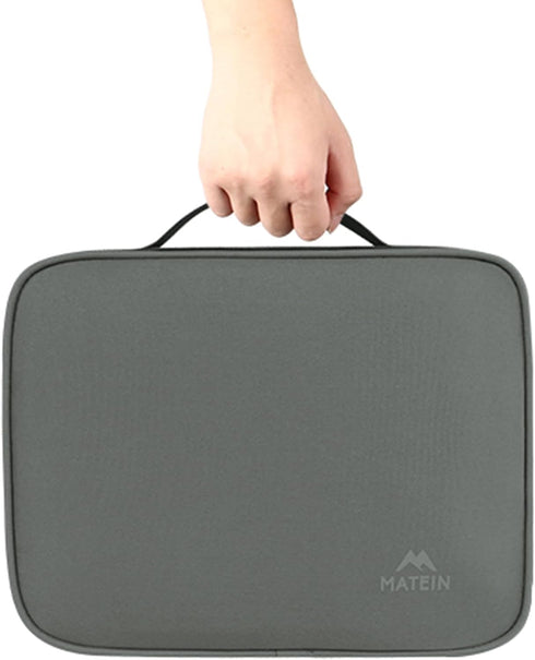 MATEIN Electronics Organizer Travel Case, Large Cable Storage Bag, Water Resistant Carrying Case with Handle, Tech Pouch for Ipad(Up to 12.9inch),...