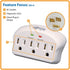 Tripp Lite 3 Outlet Portable Surge Protector Power Strip, Direct Plug In, $5,000 INSURANCE (SK3-0), Apple, Grey...