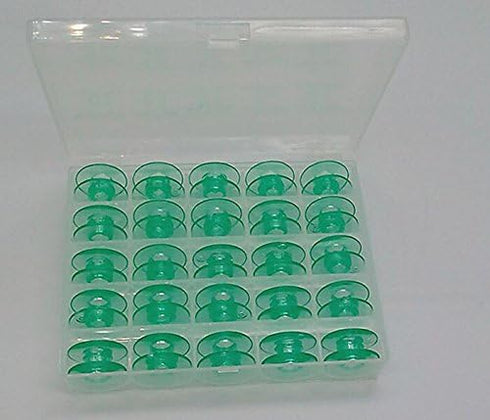 Box of 25 Clear GREEN Bobbins For Viking Husqvarna White Home #4125615-45 #4123078-G,HUSQVARNA VIKING Rose Designer Platinum Lily Series, Pfaff...