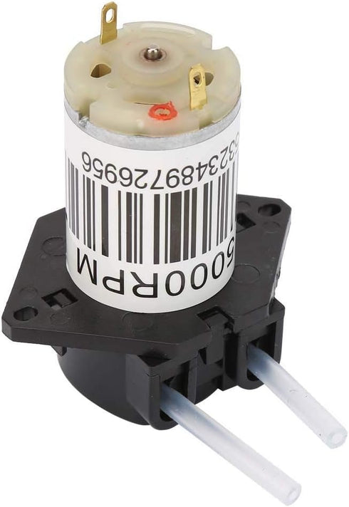 Walfront 6V Miniature Silent Peristaltic Pump Titration Dc Self-Priming Dosing Pump 0.1-100 ml/min(Flat black), Various Pumps And Accessories...