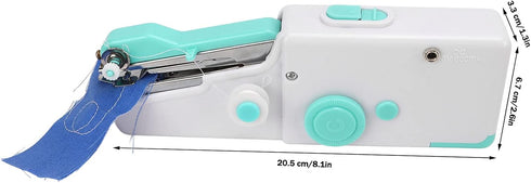 Blue Handheld Sewing Machine, Quick Fix Stitch Hand Sewing Machine, Mini Portable Cordless Sewing Machine, Ergonomic Design for DIY Creations, Sew...