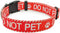 Dog Collar for DO NOT PET, Sturdy Durable with Buckle, Red Dog Collars for Small Medium Large Dogs, Premium Adjustable Polyester Pet Collar...