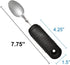 Rehabilitation Advantage Easy Grip Teaspoon with Built-up Handle, Black 3.2 Oz...