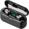 Acuvar Fully Wireless Bluetooth 5.0 Rechargeable IPX7 Waterproof Earbud Headphones w Microphone, 2000mAh USB Smart Dual Charging Case/Stand Surrou...