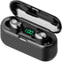 Acuvar Fully Wireless Bluetooth 5.0 Rechargeable IPX7 Waterproof Earbud Headphones w Microphone, 2000mAh USB Smart Dual Charging Case/Stand Surrou...