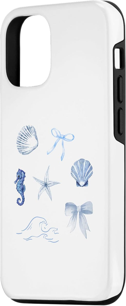iPhone 13 Coastal Grandma Coquette Blue Bows Aesthetic Case...