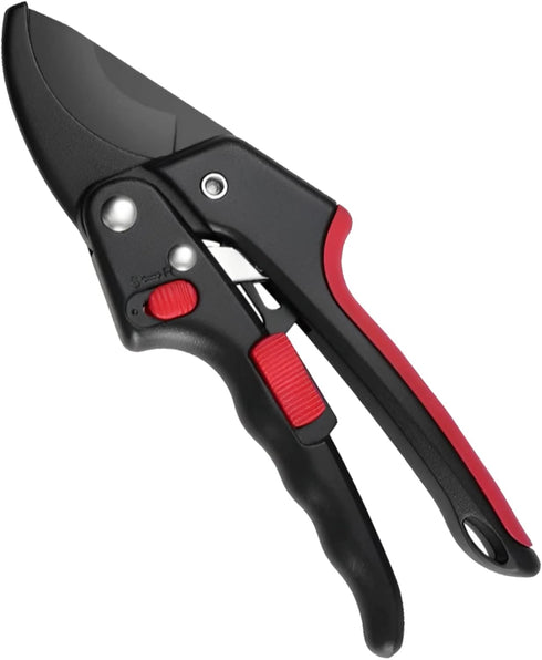 Pruning shears, work 3 times easier, MUSTKING garden clippers (Adjustable- Upgraded- Reddish black)...