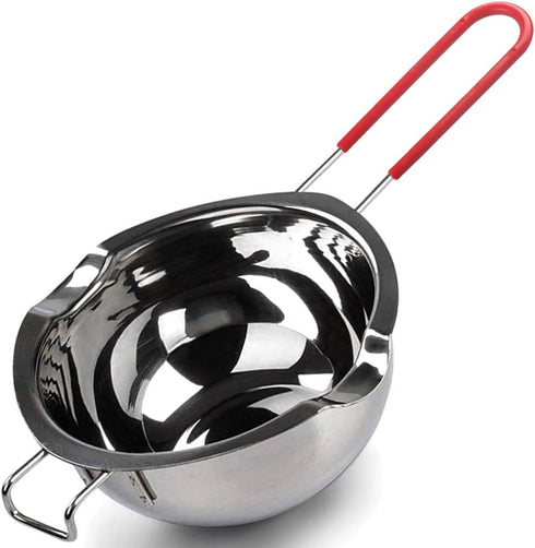 Stainless Steel Double Boiler Pot with Heat Resistant Handle for Melting Chocolate, Candy and Candle Making (18/8 Steel, 20oz, Universal Insert)...