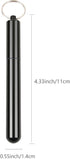 5Pcs Aluminum Alloy Container with Keychain, 4.33 x 0.55 x 0.55 Inches Pocket Waterproof Metal Storage Holder Case...