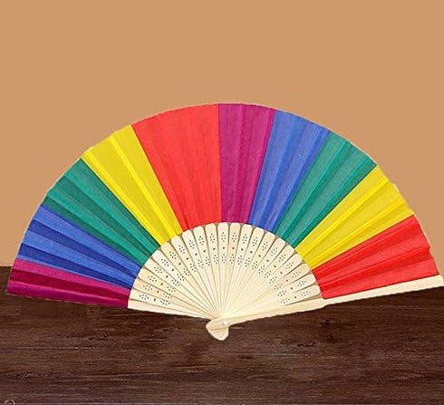 6 Pack Rainbow Folding Fans, Hand Fans Rainbow Themed-Party Decoration Party Favors (6 Pack,Rainbow)...