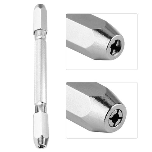 0-3mm Double End Hand Drill, Mini Micro Manual Gimlet Double End Pin Vice Drill Hand Drilling Tool for Drilling Wood,...