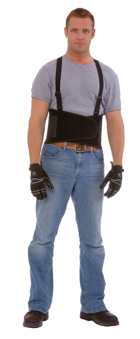 Cordova SB-M Adjustable Back Support Belt with Attached Suspenders, Medium, Black...