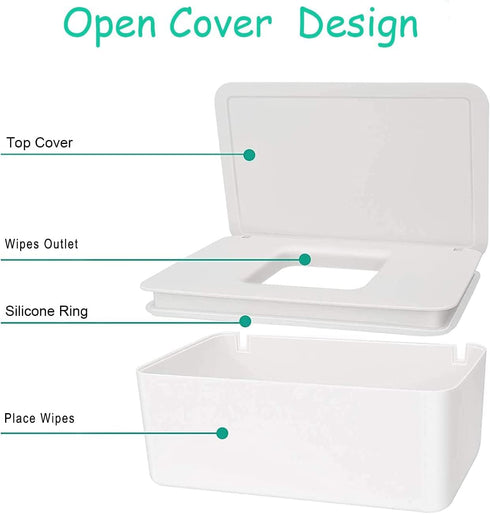 Woof Woof Dog Wipes Dispenser,Upgarde Size(8.2L x 4.9W x 3.9H inches),Dog Paw Butt Wipes Container Storage Box Pet Doggie Grooming Wet Wipes Holde...