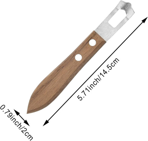 2 PACK Cocktail Channel Knife with Walnut Wood Handl Fruit and Vegetable Carving Tool for Decorating Cocktails, Desserts, and Salads Stainless Ste...
