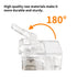 RJ12 6P6C Connectors(100 Pieces Pack) 6 Pin Telephone Line Cable Wire Male Plug, AV00305...