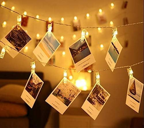 20 Photo Clip String Lights LED Fairy Twinkle Lights for Hanging Pictures,Home Wall Halloween Thanksgiving Christmas Party Wedding Festival Indoor...