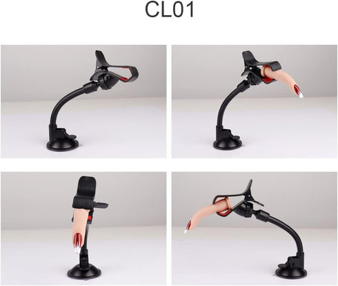 KnowU Gooseneck Bed Phone Holder Mount Flexible Long Arm Clip Clamp for Desk, Nail Practice Hands Bendy Lazy Bracket Bedside Stand......