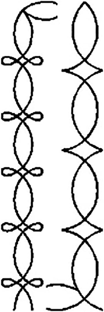 Quilting Creations Stencils for Machine and Hand Quilting - 2 Quilting Stencils for Border Patterns | Border Plastic Quilt Stencil Set with Guide...