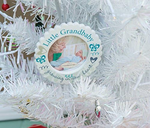 Little Grandbaby Growing In Your Heart Ultrasound Photo Ornament and Poem (Ornament Boxed w/ Poem)...