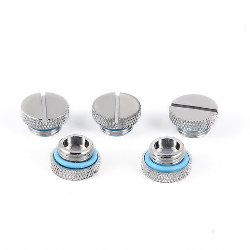 Thread Water Plug, 5Pcs Brass G1/4 Thread Screw-in Water Stopper Plug for PC Water Cooling System System Cooling pc Thread Plug...