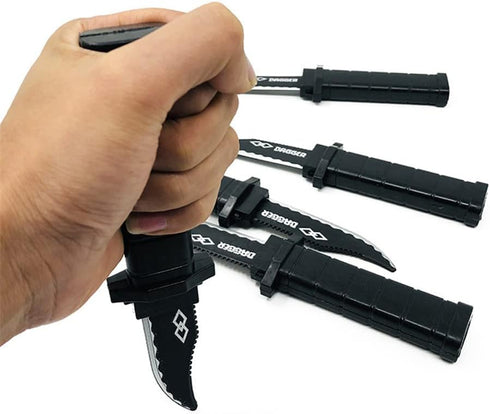5Pcs Retractable Knife Prop Knife Fake Knife False Trick Gadget Toy for Halloween Fools Day Party...