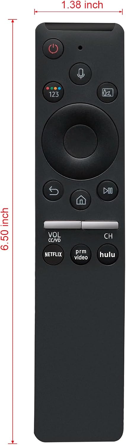 Replaced Voice Remote fit for Samsung QLED TV QN43Q60RAFXZA QN49Q60RAFXZA QN55Q60RAFXZA QN65Q60RAFXZA QN75Q60RAFXZA QN82Q60RAFXZA QN43Q6DRAFXZA QN...
