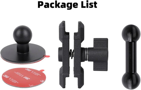 Adhesive 17mm Ball Mount with Extension Adapter for Car Phone Holder, Suction Cup Base for Mounting on Car Dashboards, 17mm Ball Head Stand Base C...