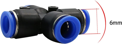 Pneumatic Air Pipe Joints, 10 Pcs Pneumatic Fittings Quick Coupling PU Trachea Coupling Cross Four-Way Coupling, Plastic Push Pipe Fitting Assortm...