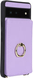 for Google Pixel 6 Case with Card Holder and Strap for Women,Crossbody Lanyard,Ring Stand,Snap Clasp,Phone Wallet Cases 6.4 inch(Purple)......